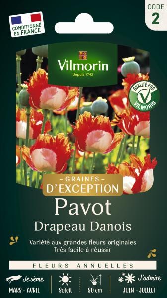Fleurs - Pavot Drapeau Danois - Graines d'Exception - PACKAGING_RECTO